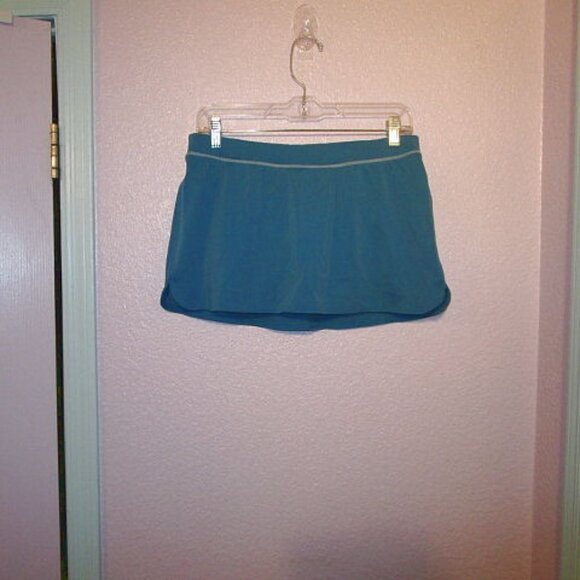 Lands End Swim Skirt Size 8 Lined Teal Tummy Control UPF Built In Brief NEW - Picture 1 of 7